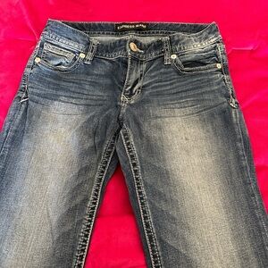 Express Black Straight Leg Jeans Classic Style